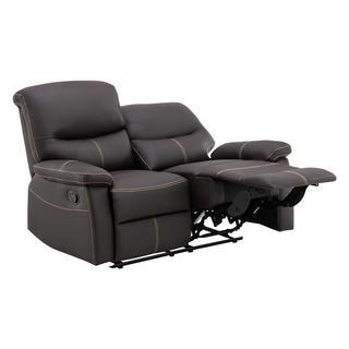 Vente-unique Relaxsofa 2-Sitzer - Kunstleder - Braun - CANBY  