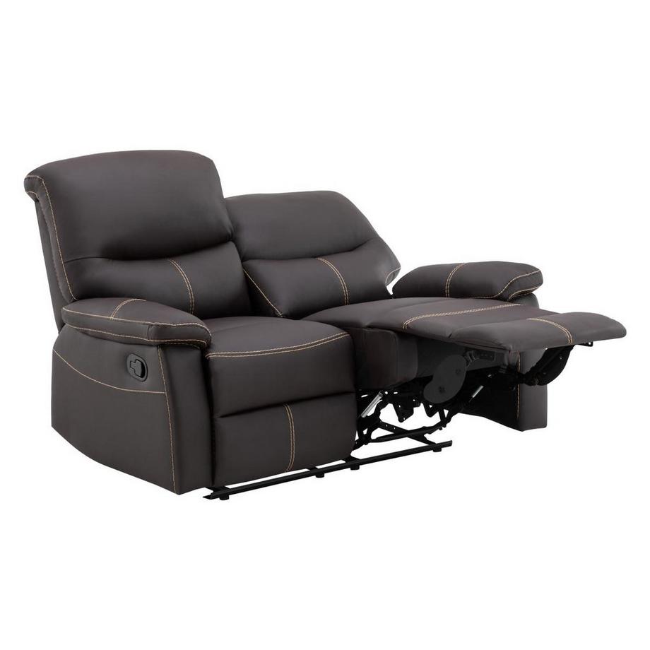 Vente-unique Relaxsofa 2-Sitzer - Kunstleder - Braun - CANBY  