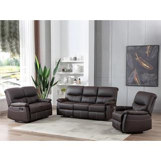 Vente-unique Relaxsofa 2-Sitzer - Kunstleder - Braun - CANBY  