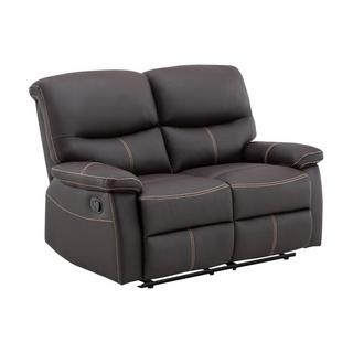 Vente-unique Relaxsofa 2-Sitzer - Kunstleder - Braun - CANBY  