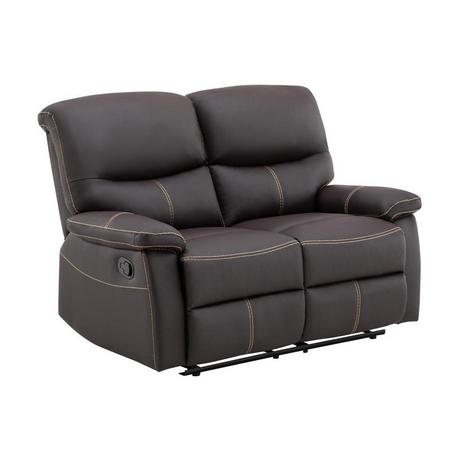 Vente-unique Relaxsofa 2-Sitzer - Kunstleder - Braun - CANBY  