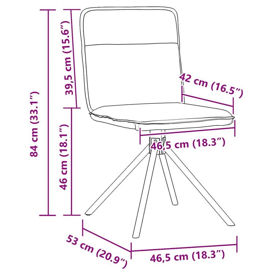 VidaXL Chaise de salle à manger tissu  