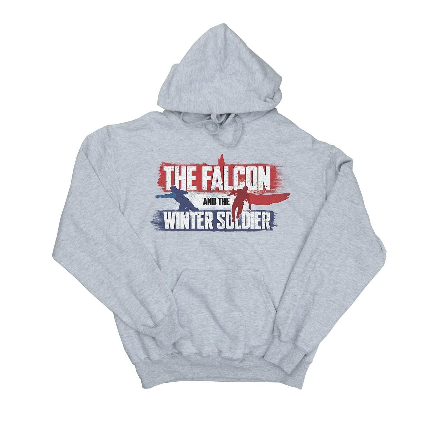 Image of The Falcon And The Winter Soldier Action Logo Kapuzenpullover Jungen Grau 140/146
