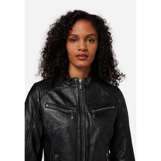 RICANO  Lederjacke Hannah, Bikerstil mit Reverskragen 