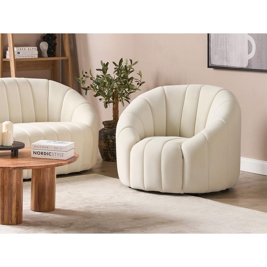 Beliani Sessel aus Samtstoff Retro MALUNG  