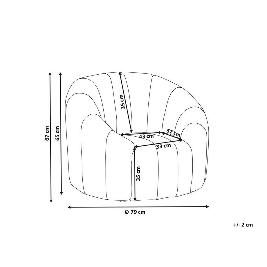 Beliani Sessel aus Samtstoff Retro MALUNG  