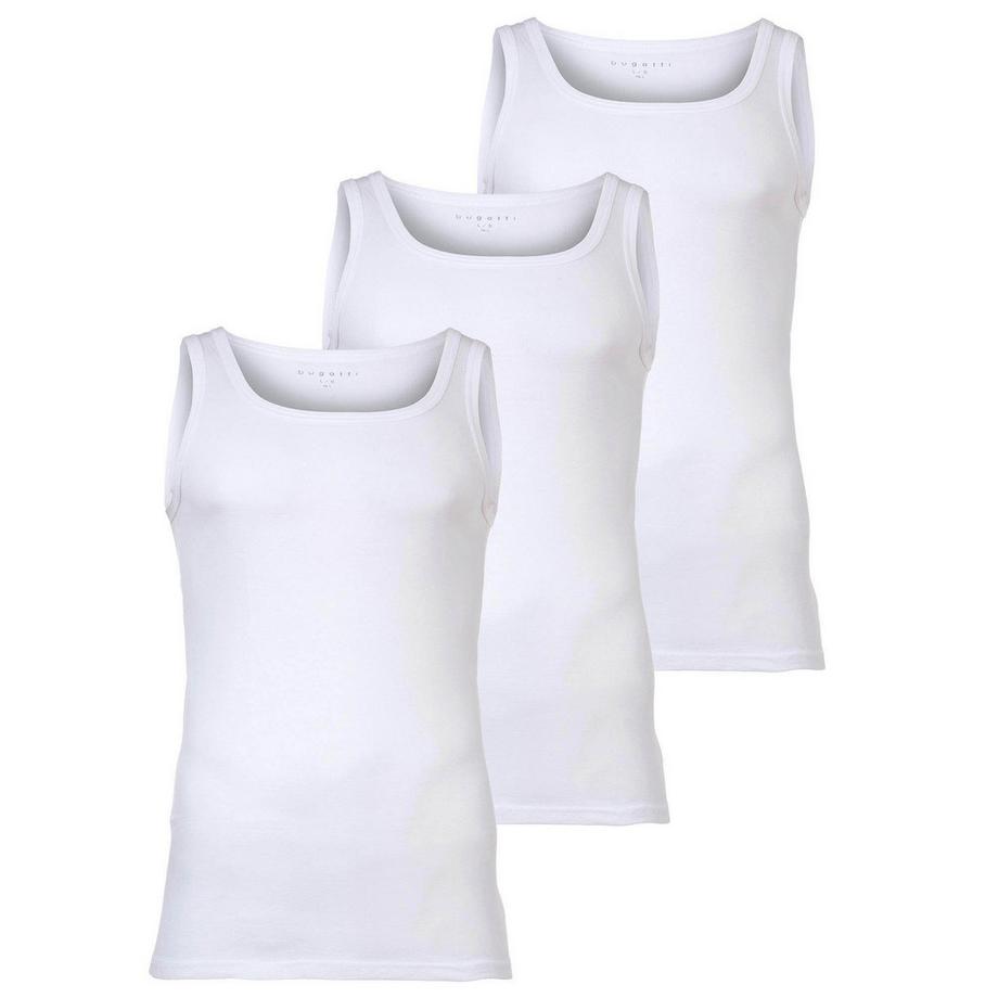 BUGATTI Figurbetontes Unterhemd 3er Pack  