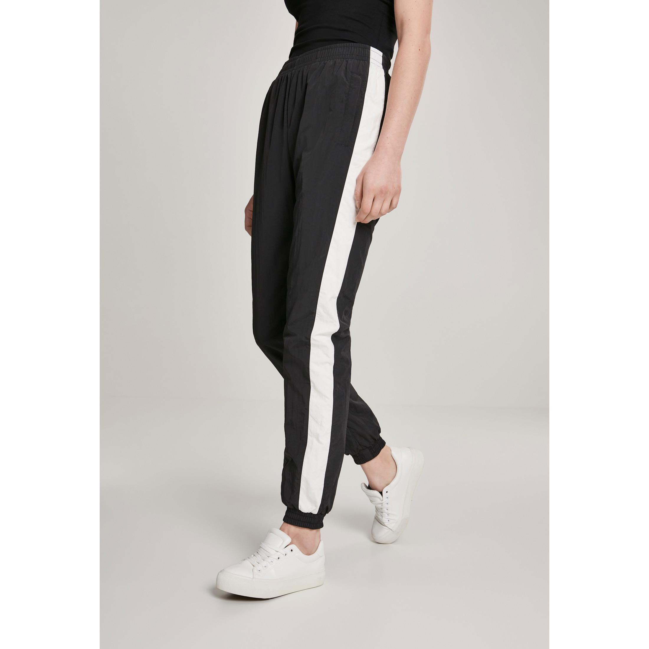 Image of Hose Daen Urban Classic Gestreift Crinkle Unisex Schwarz/Weiss M