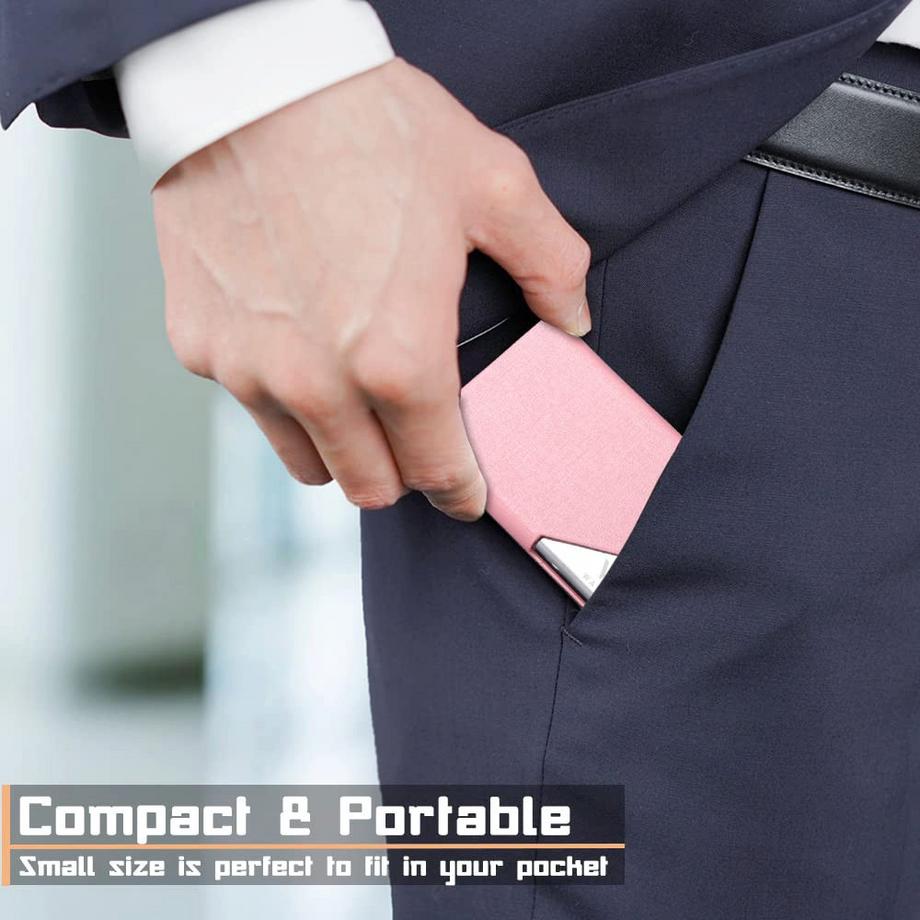 Only-bags.store Luxuriöses PU-Leder Visitenkartenetui mit Magnetverschluss  