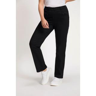 Ulla Popken  Pantalon Mony, collection Basic. Teinture grand teint longue durée. Coupe carotte 