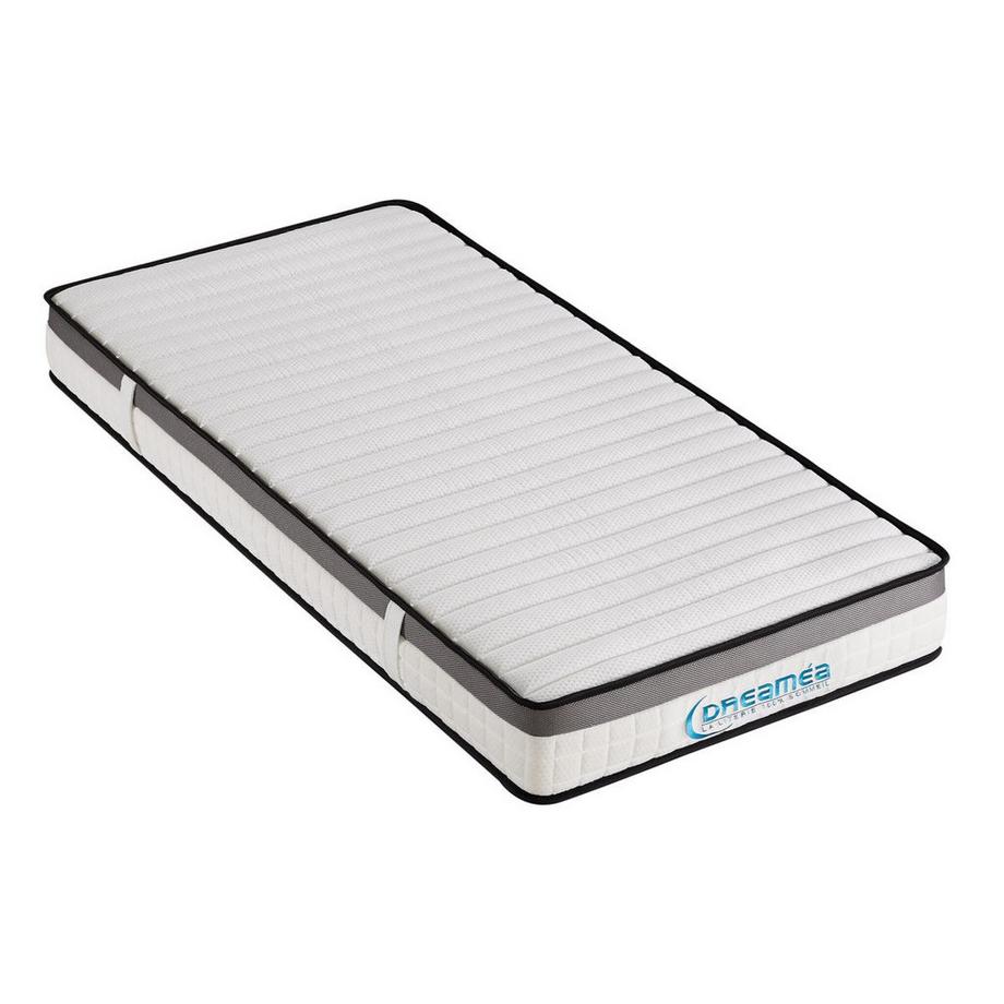 Vente-unique Set ORTHOMEMORY II di DREAMEA: Telaio a doghe + Materasso 90 x 200 cm Memory foam sp. 19 cm  