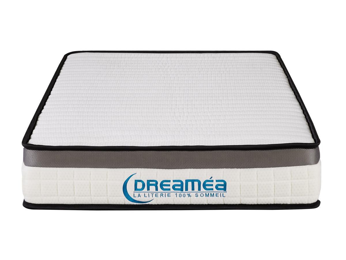 Vente-unique Ensemble 90 x 200 cm cadre à lattes + matelas mousse mémoire de forme ép.19cm - ORTHOMEMORY de DREAMEA  