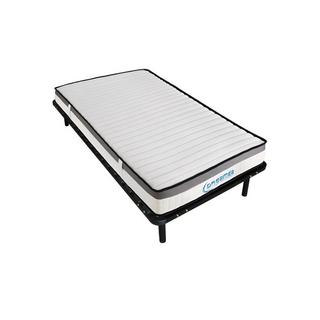 Vente-unique Ensemble 90 x 200 cm cadre à lattes + matelas mousse mémoire de forme ép.19cm - ORTHOMEMORY de DREAMEA  