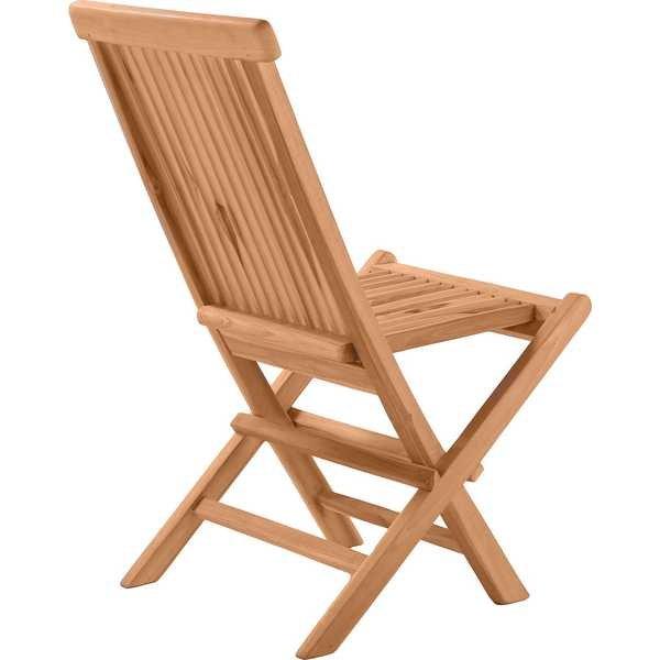 mutoni Sedia da giardino pieghevole in teak (set di 2)  