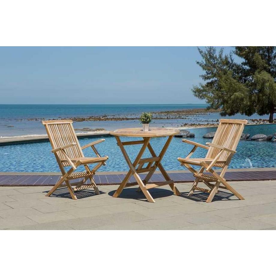 mutoni Garten Klappstuhl Teak (2er-Set)  