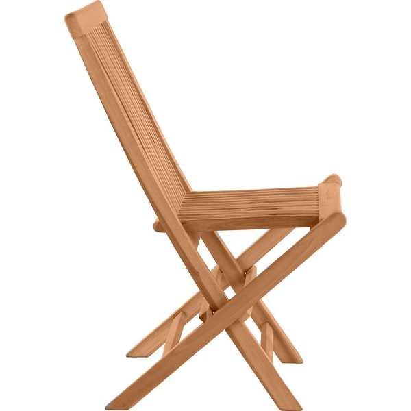 mutoni Chaise pliante de jardin en teck (série de 2)  