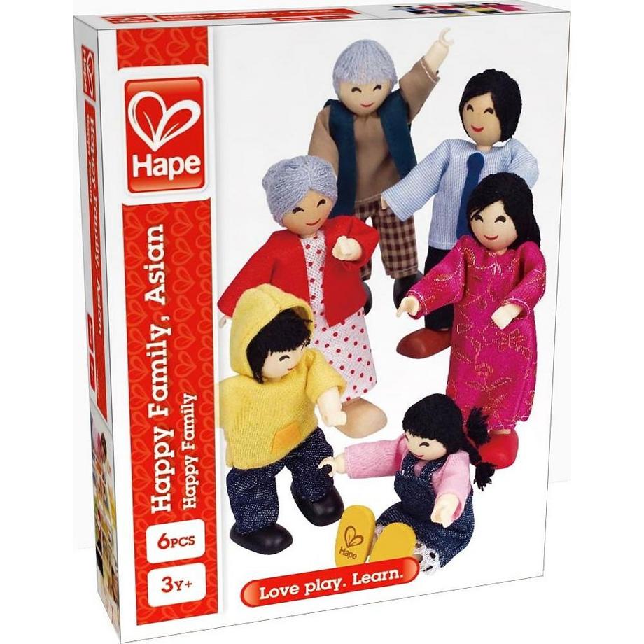 Hape  Puppenhaus Puppenfamilie asiatisch (6Teile) 
