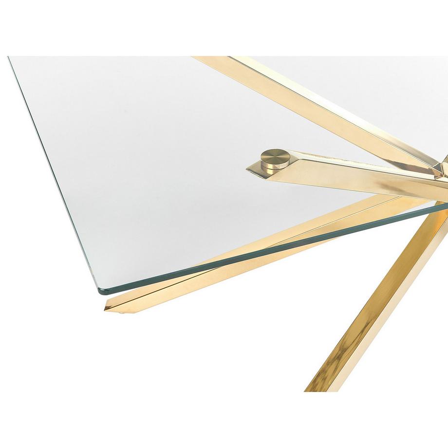 Beliani Tavolo da pranzo en Vetro temperato Moderno CORA  