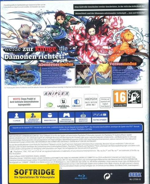 SEGA  Demon Slayer - Kimetsu no Yaiba The Hinokami Chronicle (Free upgrade to PS5) 