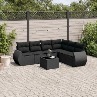 VidaXL set divano da giardino Polirattan  