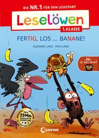 Leselöwen 1. Klasse - Jim ist mies drauf - Fertig, los ... Banane! (Großbuchstaben) Lang, Suzanne; Loewe Erstlesebücher (Hrsg.); Loewe Erstes Selberlesen (Hrsg.); Lang, Max (Illustrationen); Jüngert, Pia (Übersetzung) Gebundene Ausgabe 