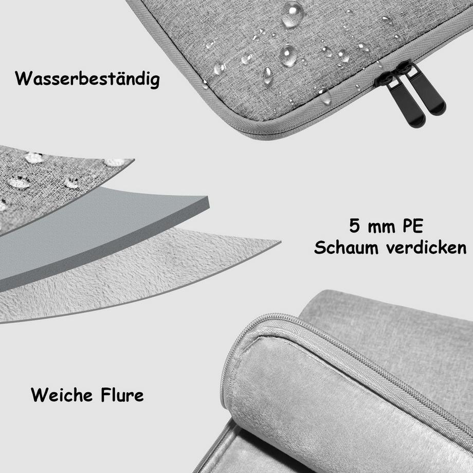 Only-bags.store Sacoche pour ordinateur portable avec poignée 2 compartiments  