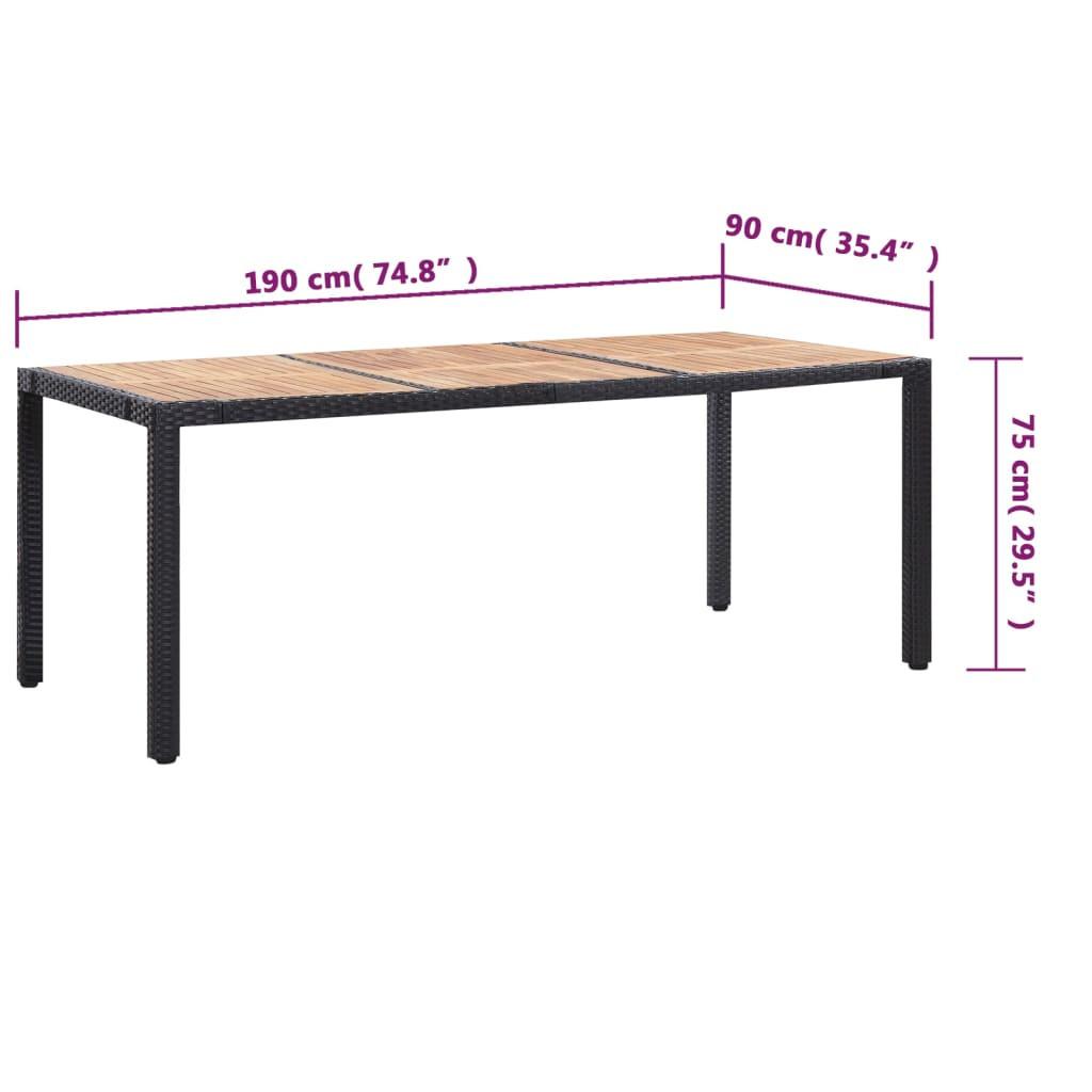 VidaXL set da pranzo Polirattan  