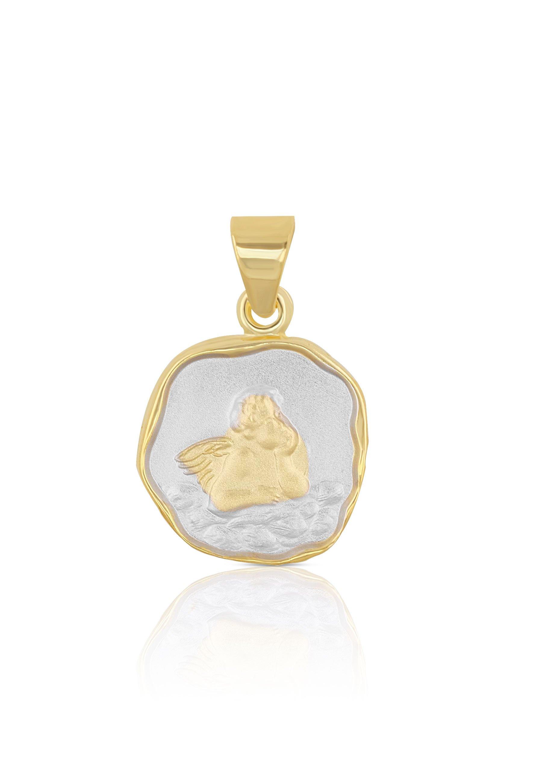 MUAU Schmuck  Pendentif ange en or jaune 750, 11mm 