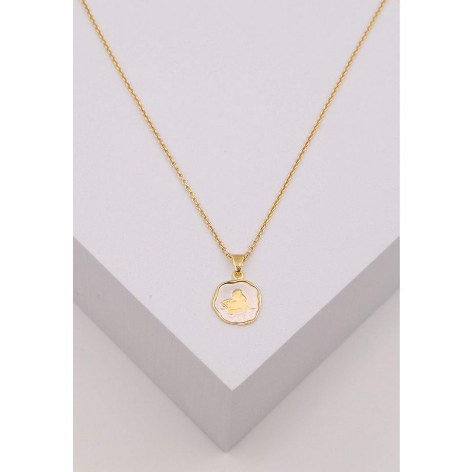 MUAU Schmuck  Engel Anhänger Gelbgold 750, 11mm 