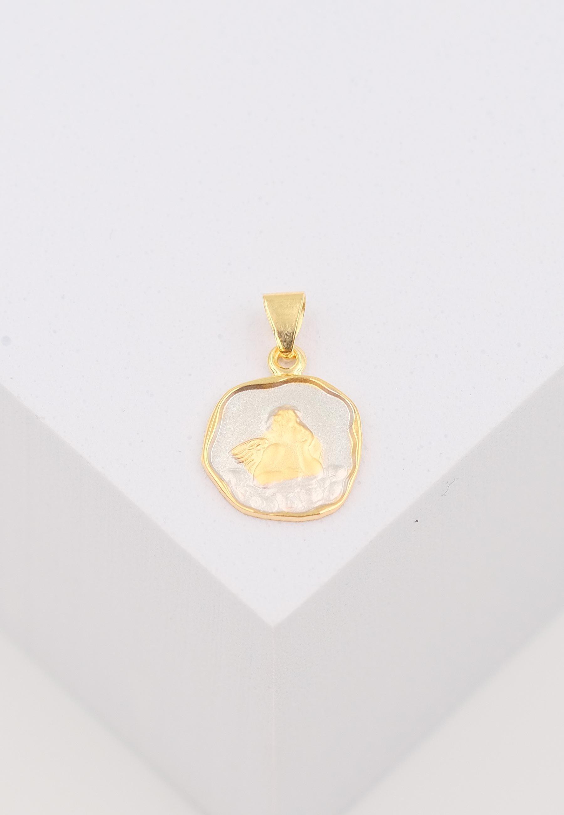 MUAU Schmuck  Pendentif ange en or jaune 750, 11mm 