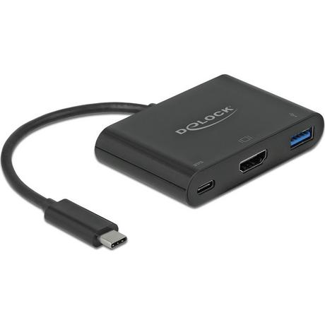 DeLock  Adaptateur multi  USB Type-C – HDMI, USB3.0-A, USB-C-PD 