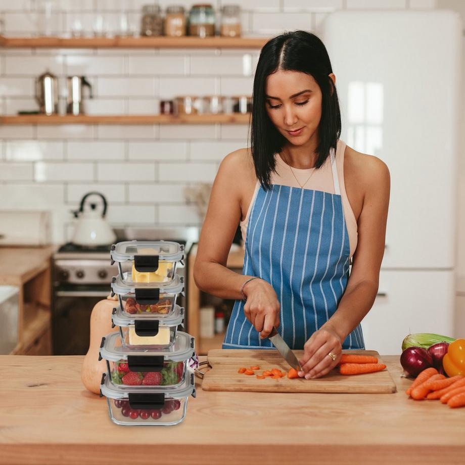 Northix Ensemble de contenants de rangement en verre  