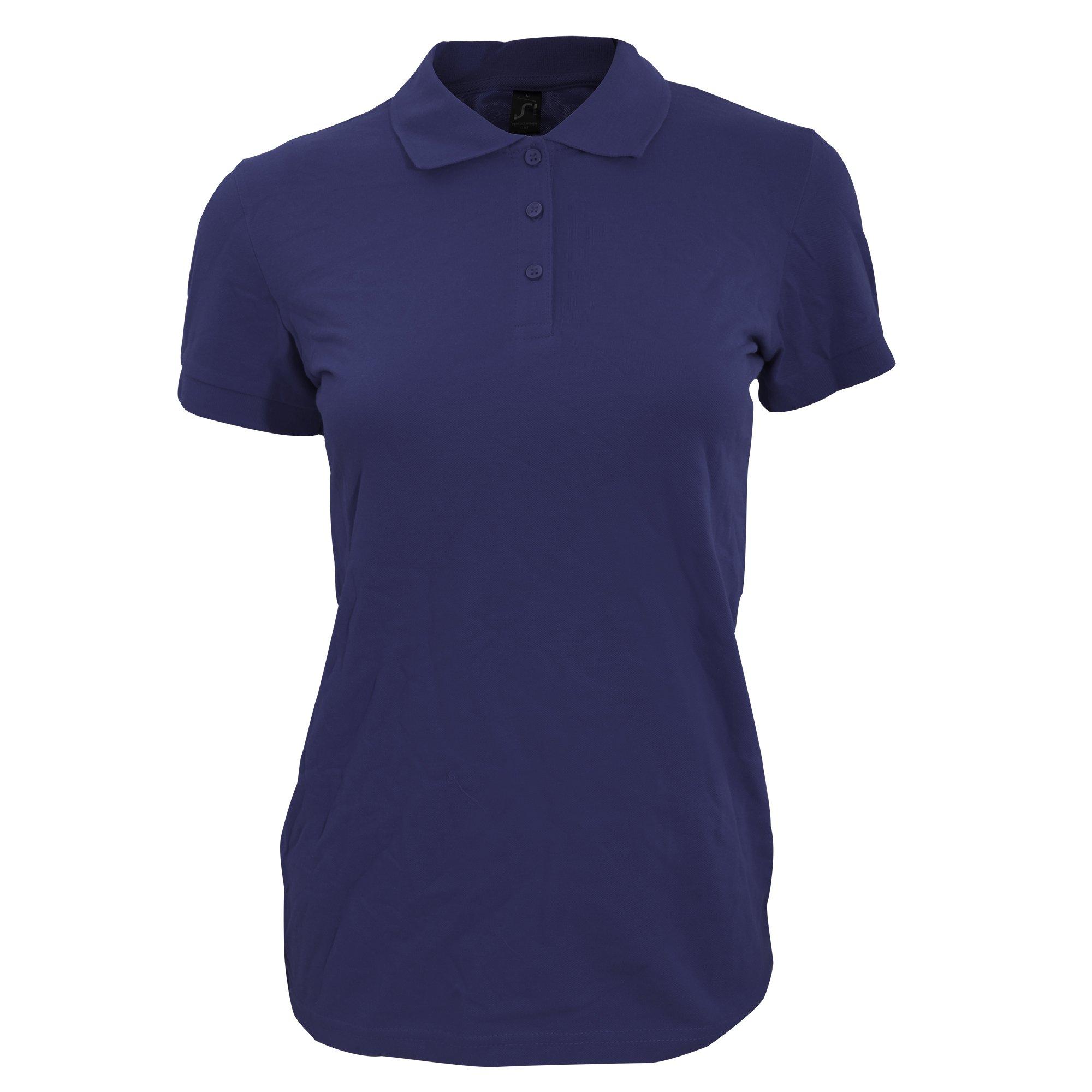 Image of Poloshirt Perfect Kurzarm Damen Marine M