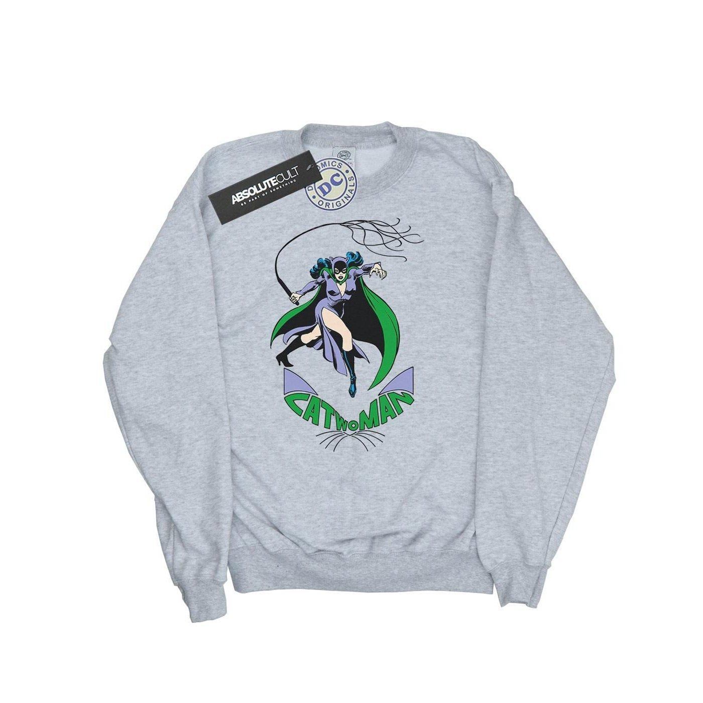 Image of Catwoman Whip Sweatshirt Mädchen Grau 128