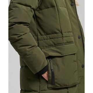 Superdry  doudoune longue bordée fausse fourrure everest 