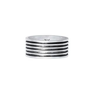 Kuzzoi  Bague Herren Bandring Massiv Rillen 925 Silber 