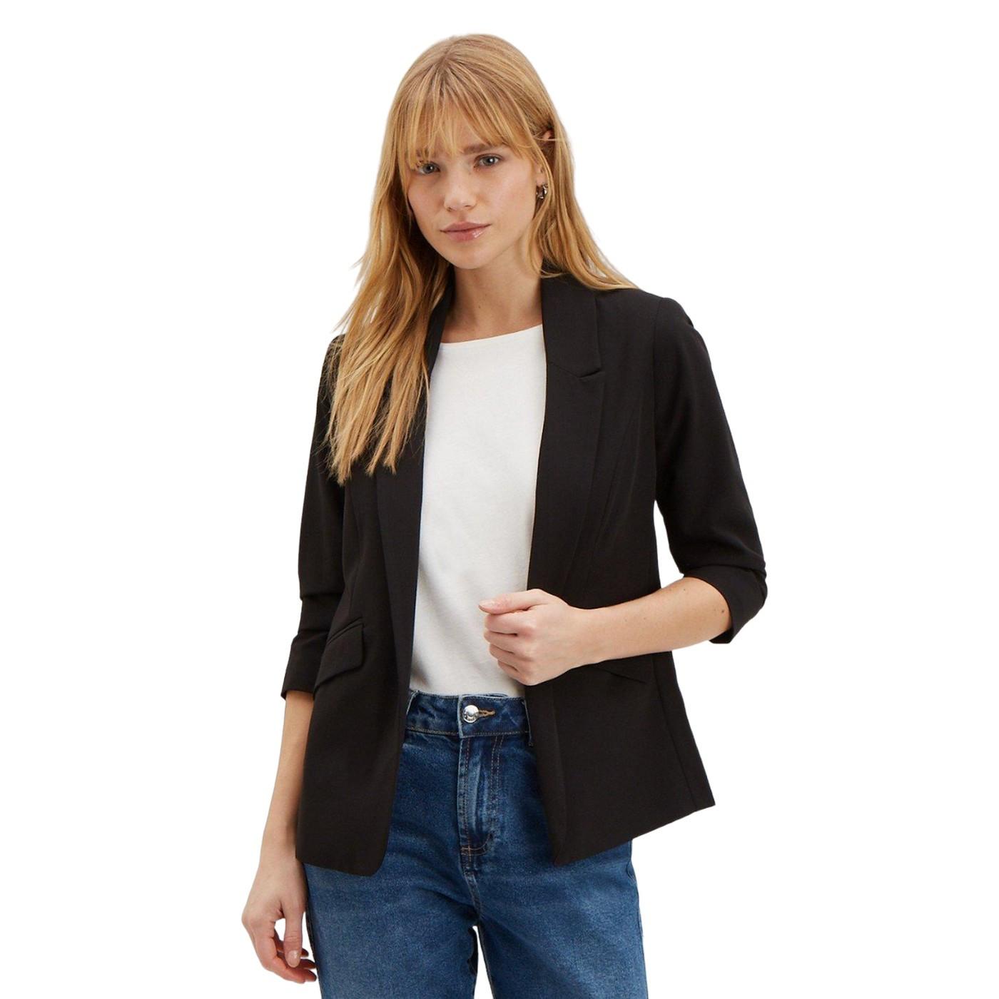 Image of Blazer Gerafft Damen Schwarz 38