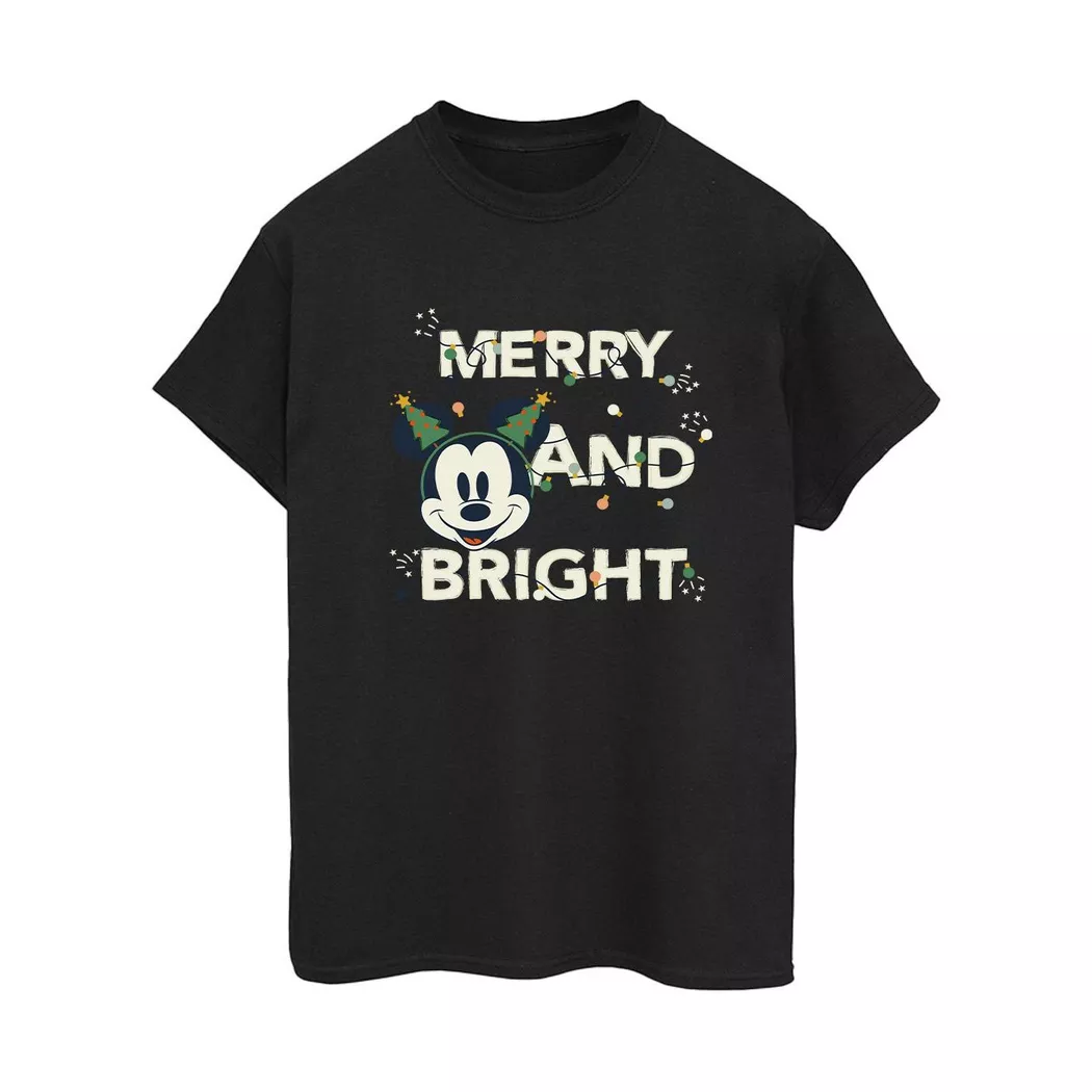 Disney - Merry & Bright TShirt, für Damen, Schwarz, Größe XL