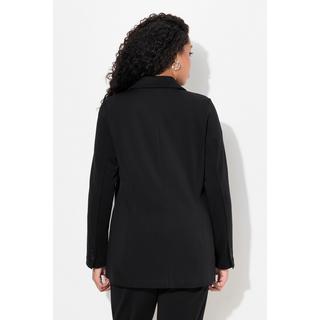 Ulla Popken  Blazer di comodo jersey elasticizzato con taglio svasato e revers 