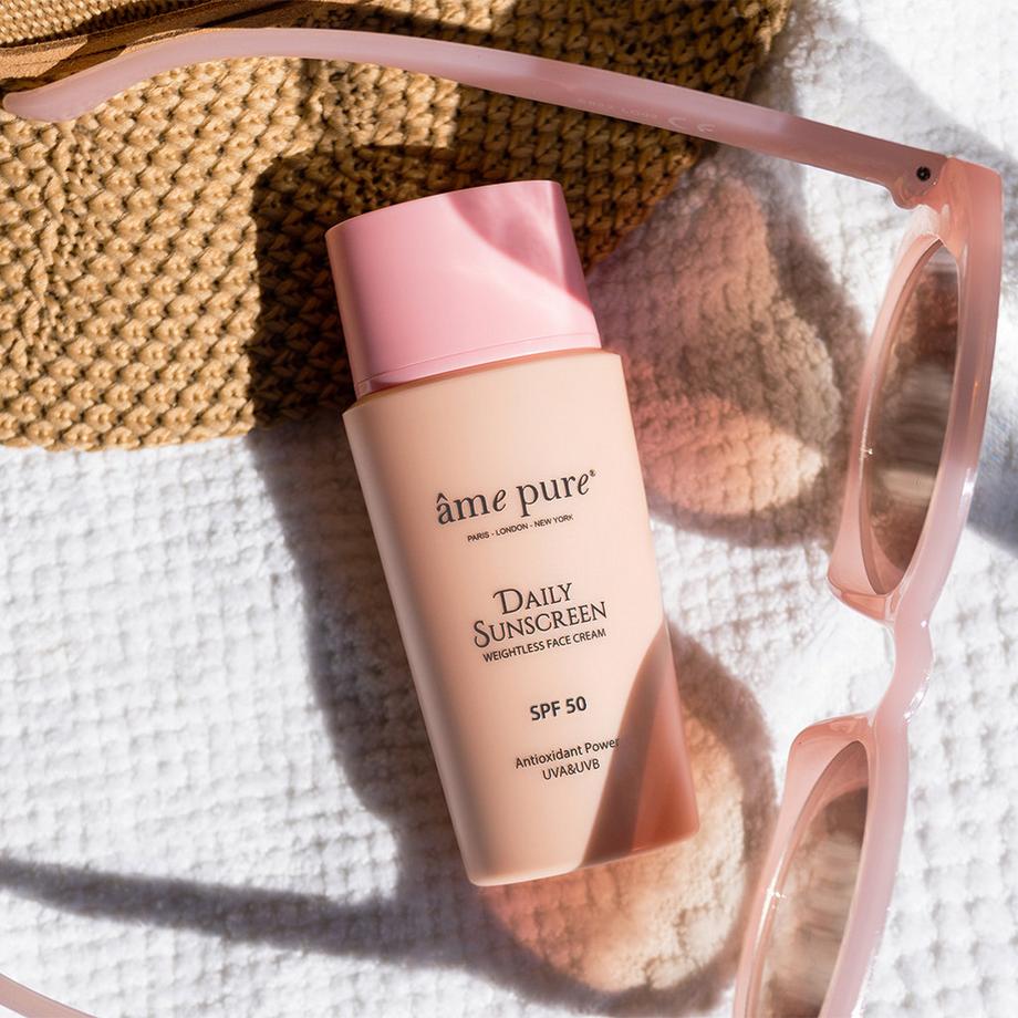 âme pure  Daily Sunscreen | Sonnencreme SPF 50 - Anti- Aging UVA/ UVB Sonnenschutz für Gesicht 