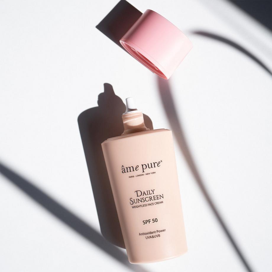 âme pure  Daily Sunscreen | Sonnencreme SPF 50 - Anti- Aging UVA/ UVB Sonnenschutz für Gesicht 