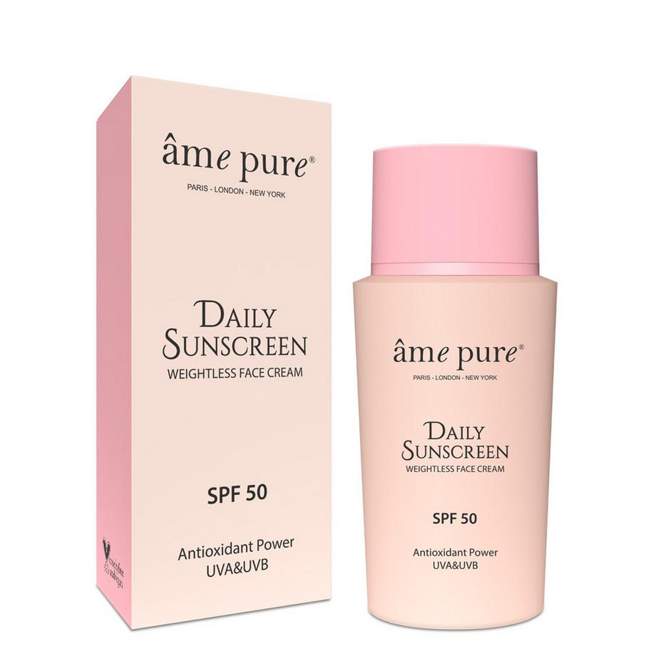 âme pure  Daily Sunscreen | Sonnencreme SPF 50 - Anti- Aging UVA/ UVB Sonnenschutz für Gesicht 