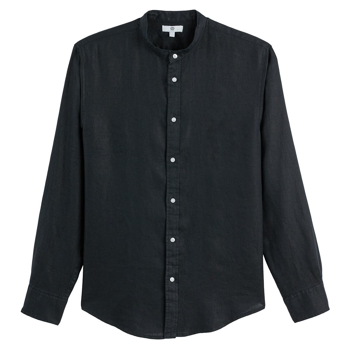 La Redoute Collections Signature Gerades Leinenhemd Stehkragen  