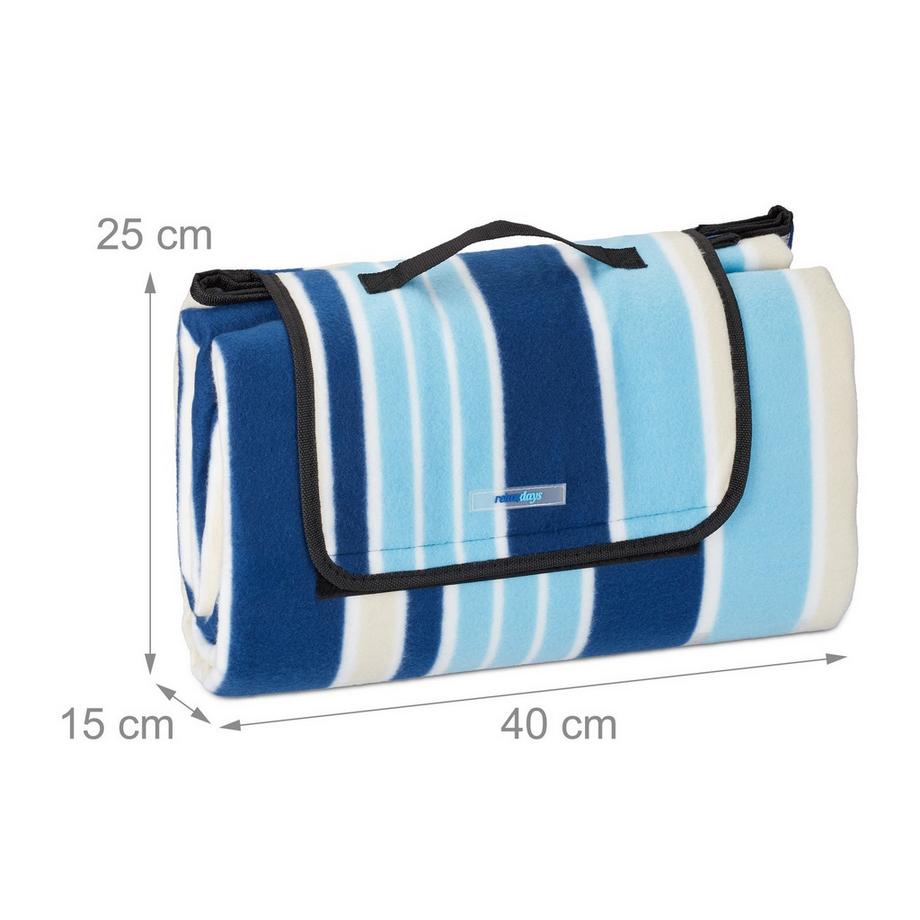 B2X Coperta da picnic a righe 200 x 200 cm  