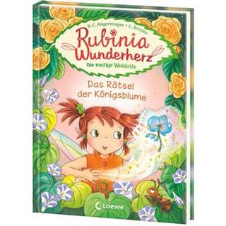 Rubinia Wunderherz, die mutige Waldelfe (Band 6) - Das Rätsel der Königsblume Angermayer, Karen Christine; Loewe Erstes Selberlesen (Hrsg.); Broska, Elke (Illustrationen) Gebundene Ausgabe 