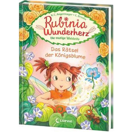 Rubinia Wunderherz, die mutige Waldelfe (Band 6) - Das Rätsel der Königsblume Angermayer, Karen Christine; Loewe Erstes Selberlesen (Hrsg.); Broska, Elke (Illustrationen) Gebundene Ausgabe 