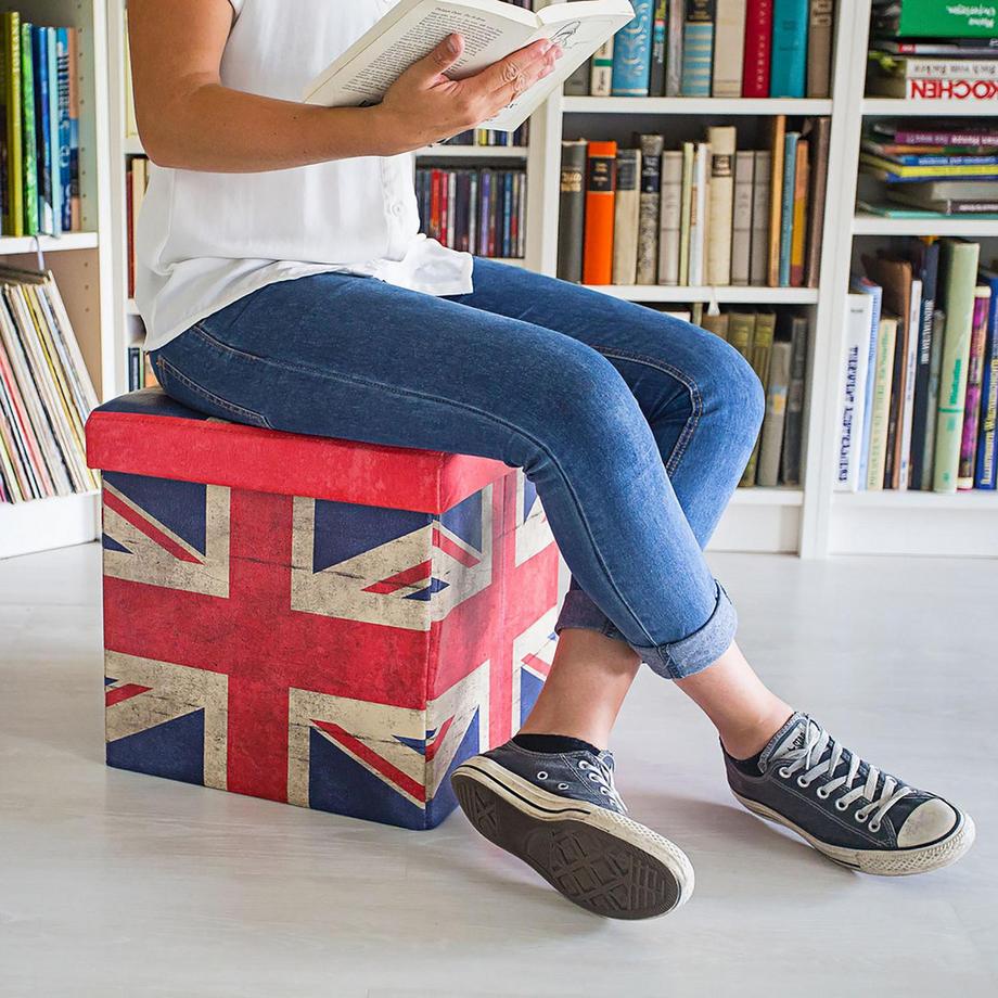 B2X Hocker mit Stauraum Trendmotiv  