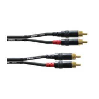 Cordial  Cordial CFU 1.5 CC Audio-Kabel 1,5 m 2 x RCA Schwarz 