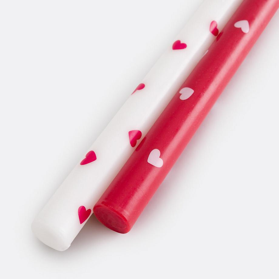 La Redoute Intérieurs Lot de 2 bougies imprimées coeur  