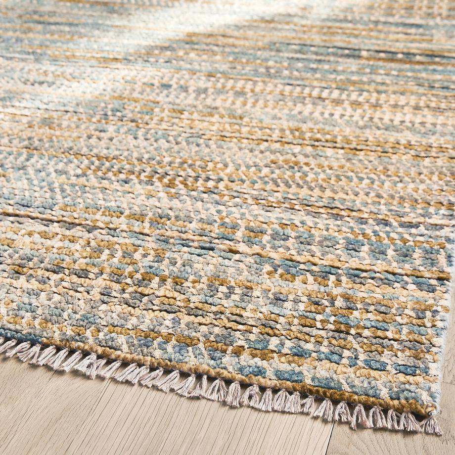 AM.PM Tapis noué laine et soie de sari  